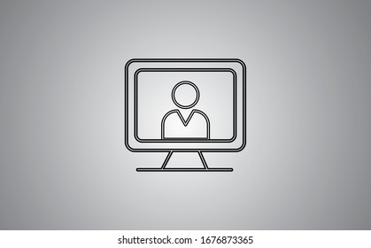 User Support Icon flat style vector