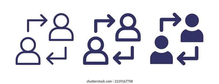 User switch icon. Change user icon in different design. Vector illustration.