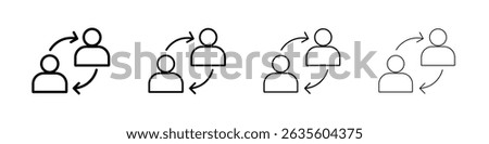 User switch icon Flat illustration sign