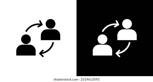 Ícone de alternância de usuário logotipo linear isolado