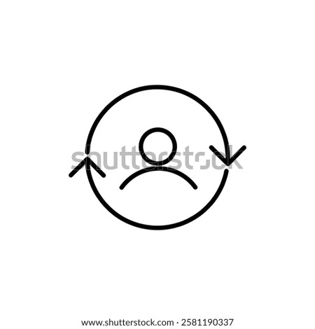 User switch icon Thin line art isolated