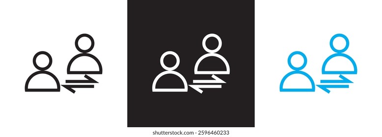 
User switch icon. Vector illustration. isolated on white and black background. EPS 10