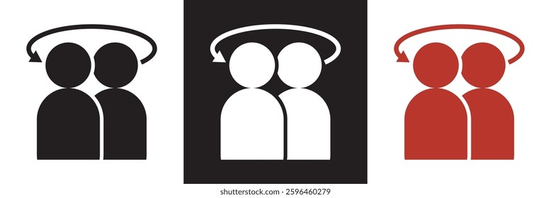 
User switch icon. Vector illustration. isolated on white and black background. EPS 10