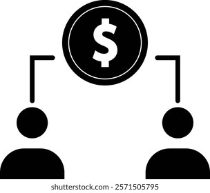 User symbol of agreement and partnership. Strategic Alliances and Partnerships, support and collaboration with teamwork, successful deals and partnerships in the financial sector design