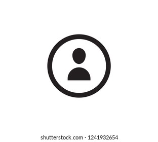 User symbol icon head shape job male