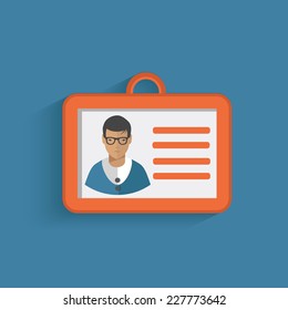 User symbol on blue background,clean vector