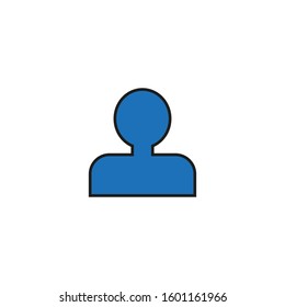 User symbol shaped icon vector on white background