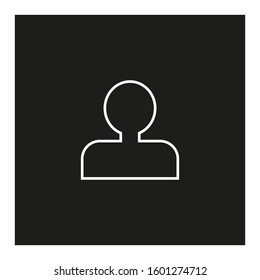 User symbol shaped icon vector on white background