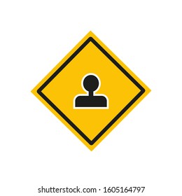 User symbol shaped icon vector on white background