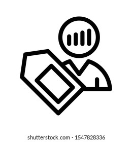 user tag thin line icon
