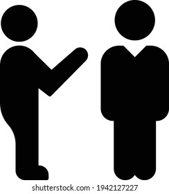 user talk vector glyph flat icon