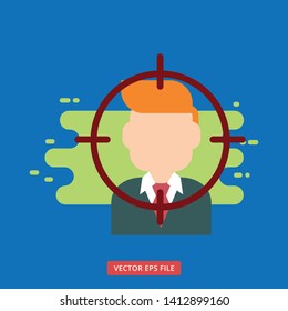 User target modern flat business vector icon