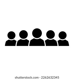user team icon symbol vector illustration. crowd people, teamwork symbol design isolated on white background. 