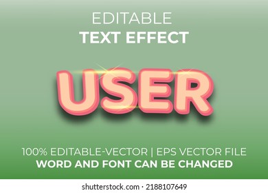 User text effect, easy to edit
