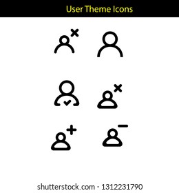 user theme icon with line style