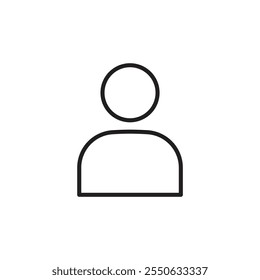 User thin line vector icon.