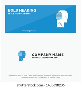 User, Think, Success, Business SOlid Icon Website Banner and Business Logo Template
