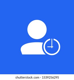 User Time Icon. Employee office work time. User schedule icon