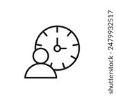 User Time Icon Ideal for Time Management Apps