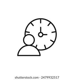 User Time Icon Ideal for Time Management Apps