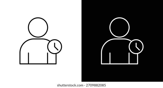 Logotypentwürfe für Benutzerzeitsymbole. modernes Icon Design Set