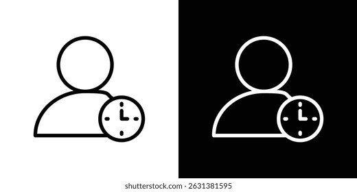 User time icon vector for web, computer and mobile apps