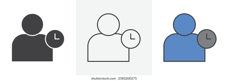 User time icons pack for website designs