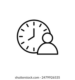 User Time Management Icon Perfect for Productivity Tools