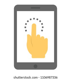 
User touches the mobile screen, mobile usage 
