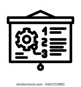 user training analyst line icon vector. user training analyst sign. isolated contour symbol black illustration
