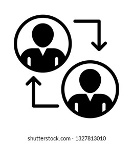 user transfer glyph icon 