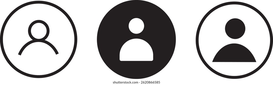 User vactor profile icon set and symbols
