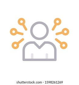 user vector color line icon 