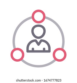 user vector color line icon 