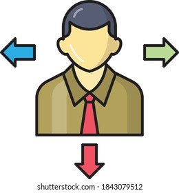 user vector colour line icon