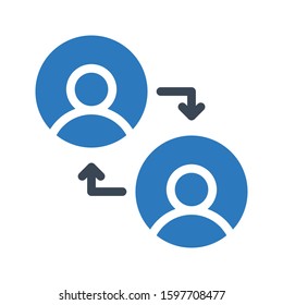 user vector glyph color icon 