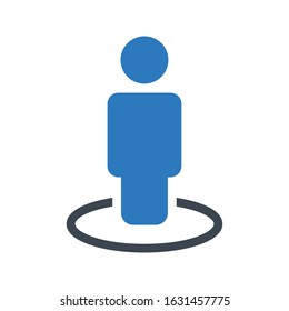 user vector glyph color icon 