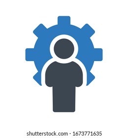 icono de color de glifo vectorial de usuario 