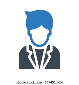 user vector glyph color icon 