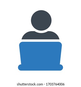 user vector glyph color icon 