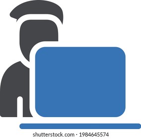 icono de color de glifo vector de usuario