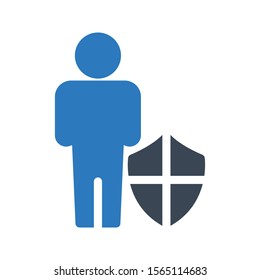 user vector glyph colour icon 