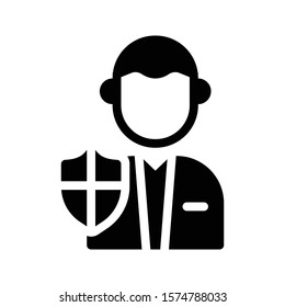 user vector glyph flat icon 