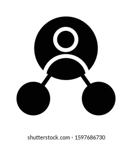 user vector glyph flat icon 