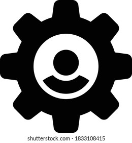 user vector glyph flat icon