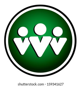 User vector green round icon