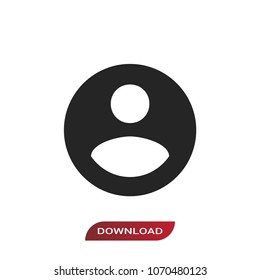 User vector icon, account symbol.