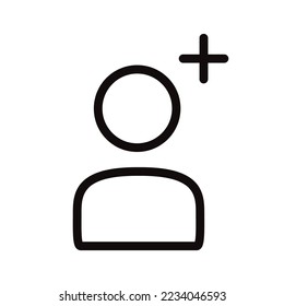 User vector icon. Add member person flat sign design. EPS 10 pictogram illustration of user symbol pictogram. 