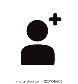 User vector icon. Add member person flat sign design. EPS 10 pictogram illustration of user symbol pictogram. 