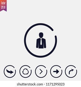 user vector icon. businessman icon vector